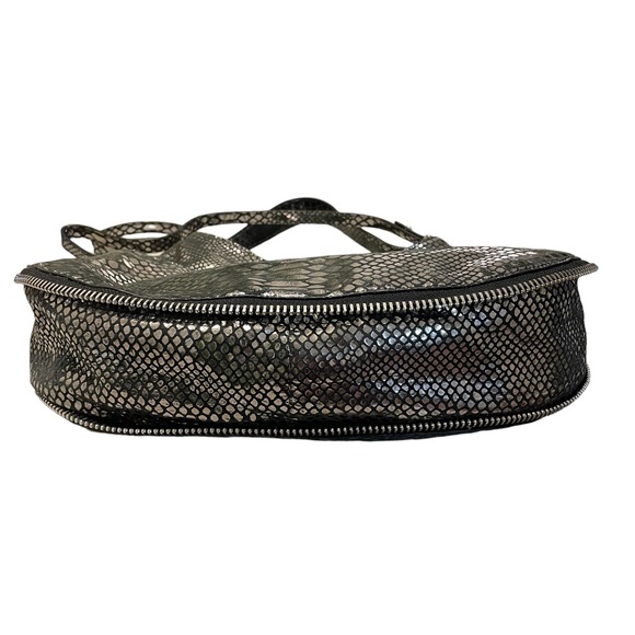 MILLY Metallic Mirrored Python Expandable Hobo Bag - Picture 11 of 15